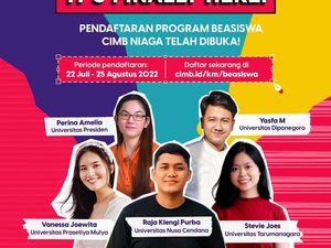 Beasiswa Kuliah CIMB Niaga untuk Mahasiswa Semester 5, Daftar Yuk!
