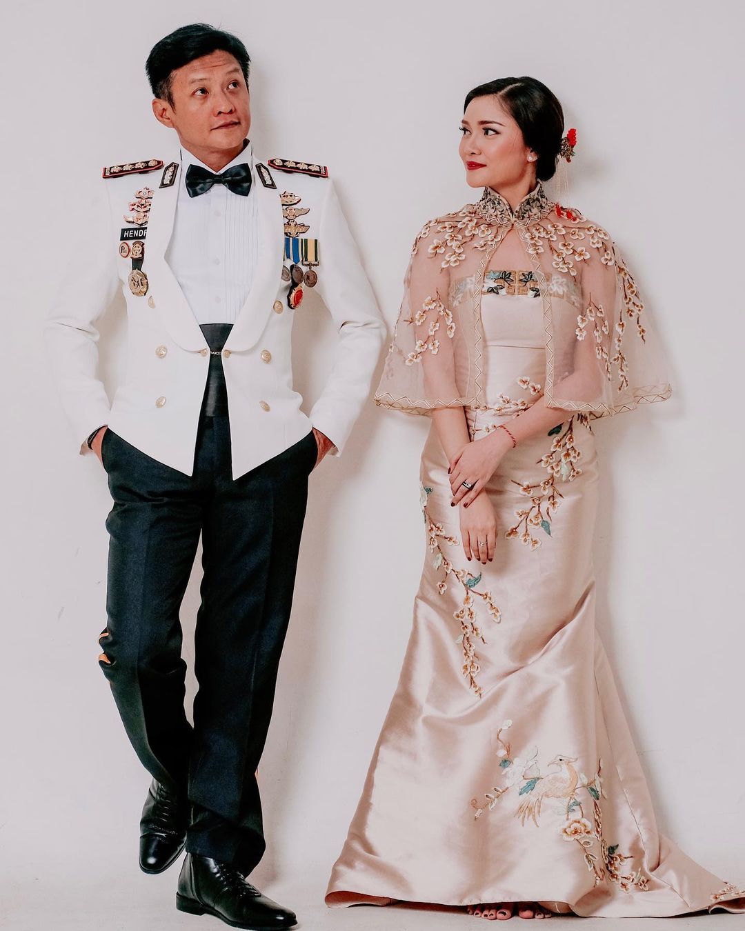 Brigadier General Hendra Kurniawan and his wife, Seali Syah.