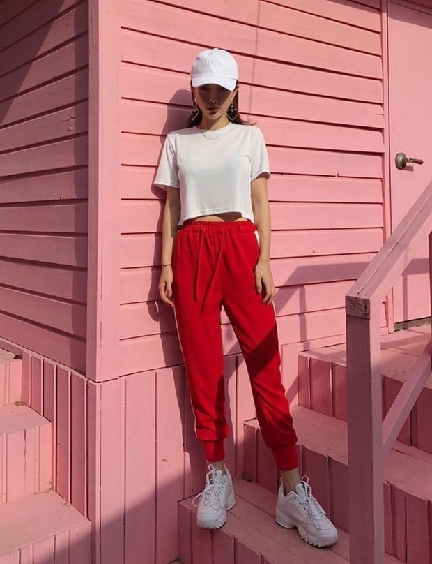 Ide outfit merah putih/Foto: Pinterest.com/ Ide outfit merah putih
