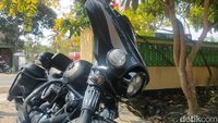 Penampakan Moge yang Tabrakan di Jalan Jogja-Wates Kulon Progo