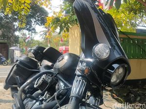 Penampakan Moge yang Tabrakan di Jalan Jogja-Wates Kulon Progo