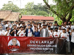 Pemuda di Banten Deklarasi Dukung Ganjar Nyapres 2024