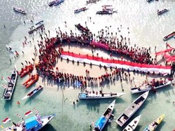 Pemkab Bone Bakal Kibarkan Bendera Merah Putih 77 Meter di Pulau