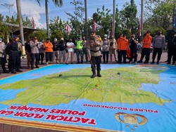 600 Personel Dikerahkan Cegah Konvoi Pengesahan Warga Baru PSHT di Nganjuk