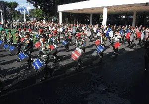 Suasana Gladi Kotor Upacara HUT RI ke-77 di Istana Merdeka