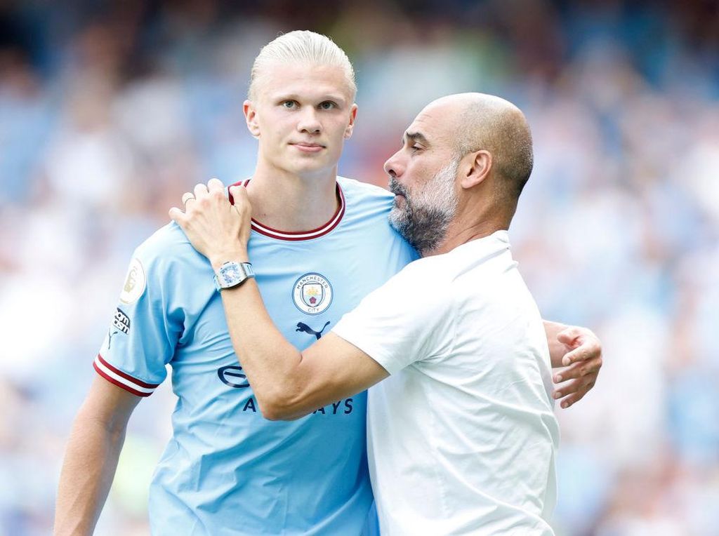 Haaland Nggak Bikin Gol, Guardiola Tetap Senang Haaland Nggak Bikin Gol, Guardiola Tetap Senang