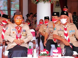 Hari Pramuka ke-61, Gubernur Khofifah Ajak Gelorakan Pengabdian Tanpa Batas