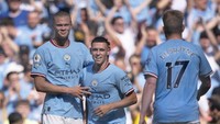 Man City begitu mendominasi jalannya laga. Tercatat, City lepas 19 tembakan dengan tujuh mengarah ke gawang, Bournemouth cuma tiga tembakan dengan satu yang mengarah ke gawang (Getty Images)