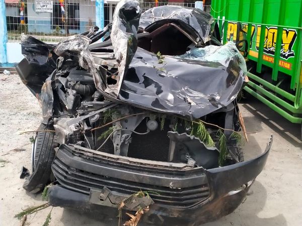Potret Kondisi Mobil Masuk Jurang di Taput yang Tewaskan 4 Orang