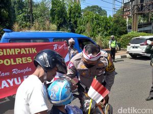Intip Aksi Polisi Subang Sambut HUT Kemerdekaan RI
