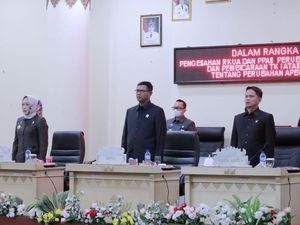 Bupati Ikut Rapat Paripurna Bahas Perubahan Anggaran APBD 2022