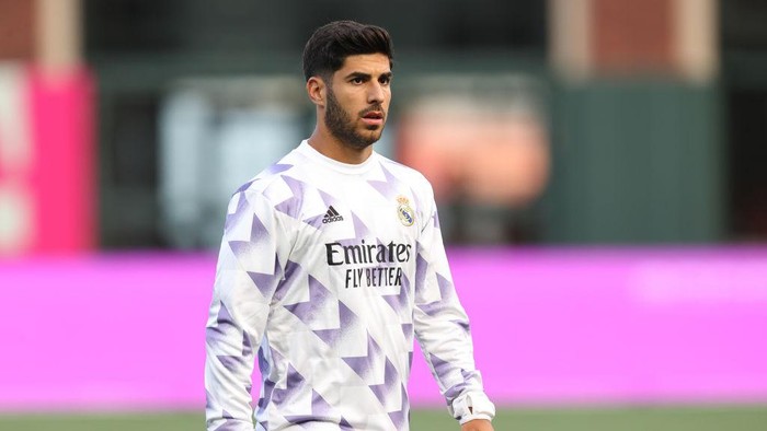 SAN FRANCISCO, CA - JULY 26: Marco Asensio of Real Madrid during the pre season friendly between Real Madrid and Club America at Oracle Park on July 26, 2022 in San Francisco, California. (Photo by James Williamson - AMA/Getty Images)
