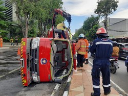 Saat Mobil PMK Surabaya Celaka Sebelum Bertugas, Sebabkan 2 Petugas Terluka