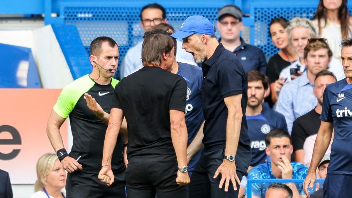 Ribut-ribut Antonio Conte dengan Thomas Tuchel. (Foto: Getty Images/Robin Jones)