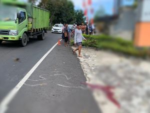 Tabrakan Motor Vs Truk di Melaya Jembrana, Seorang PNS Tewas