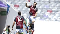 Aaron Ramsey langsung mencetak gol untuk Nice pada pekan pertama Ligue 1. (Foto: Getty Images/Jean Catuffe)