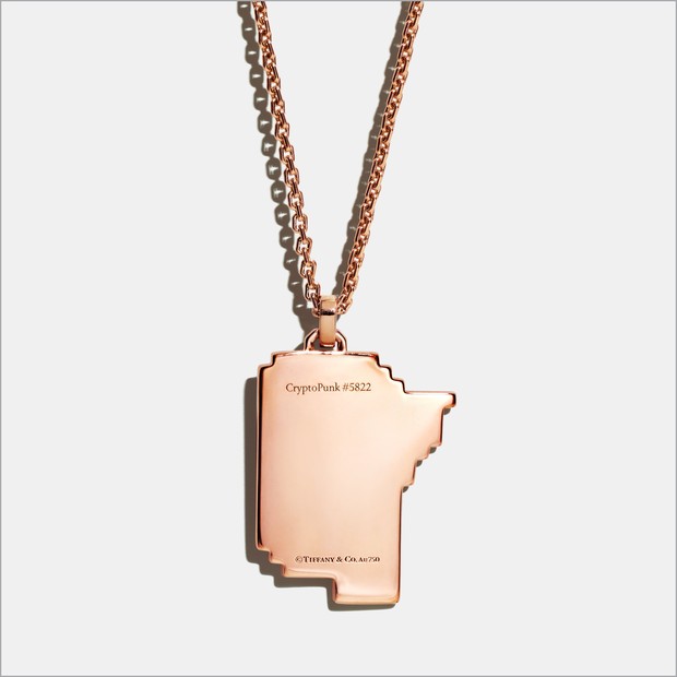 Foto: twitter.com/Tiffany & Co. Bagian belakang pendant NFTiff/