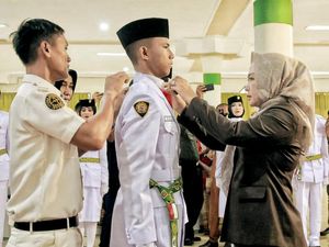 Harapan Bupati Saat Kukuhkan Anggota Paskibra Kabupaten Tulang Bawang