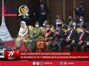 Anggunnya Sri Mulyani Hingga Ida Fauziyah Hadiri Sidang Tahunan MPR