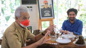 Momen Reza Rahadian saat Makan Bareng Ganjar Pranowo