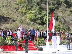 Mendes Bicara Pembangunan Desa Perbatasan saat Upacara HUT RI di NTT