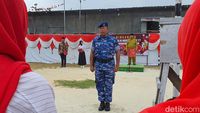 Momen Prajurit TNI AU Pimpin Upacara HUT ke-77 RI di Pekanbaru