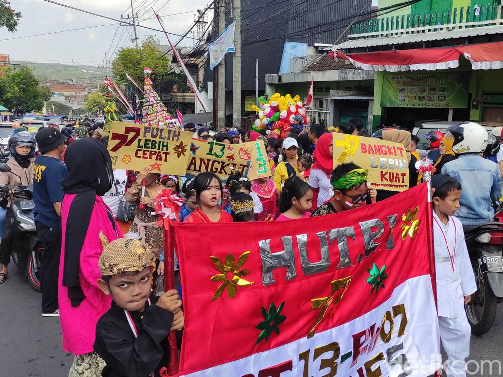 Semarak Perayaan HUT ke-77 RI di Malang Usai Vakum 2 Tahun gegara Pandemi