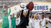 Carlo Ancelotti musim lalu sukses bawa Real Madrid juara Piala Super Spanyol, Liga Spanyol, dan Liga Champions (Getty Images)