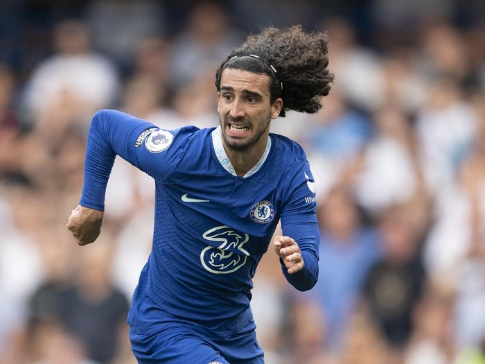 LONDON, ENGLAND - AUGUST 14: Marc Cucurella of Chelsea during the Premier League match between Chelsea FC and Tottenham Hotspur at Stamford Bridge on August 14, 2022 in London, England. (Photo by Visionhaus/Getty Images)