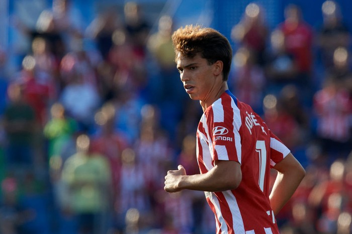 joao felix atletico madrid laliga liga spanyol getafe vs atletico madrid Joao Felix second striker of Atletico de Madrid and Portugal during the La Liga Santander match between Getafe CF and Atletico de Madrid at Coliseum Alfonso Perez on August 15, 2022 in Getafe, Spain. (Photo by Jose Breton/Pics Action/NurPhoto via Getty Images)