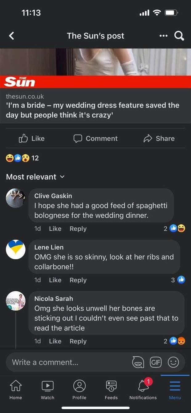 Komentar Warganet Tentang Tubuh Rachel/Foto: Screenshoot Rachel