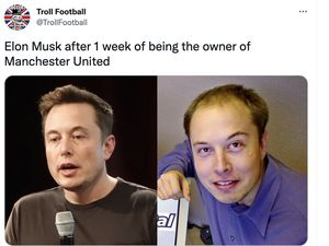 Ngakak, Meme Elon Musk Jadi Gundul Gegara Beli MU