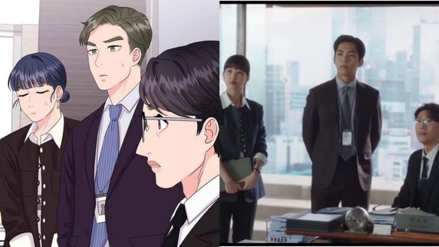 Potret karakter Jung Myung Seok, Kwon Min Woo, dan Choi Suyeon di drama dan webtoon