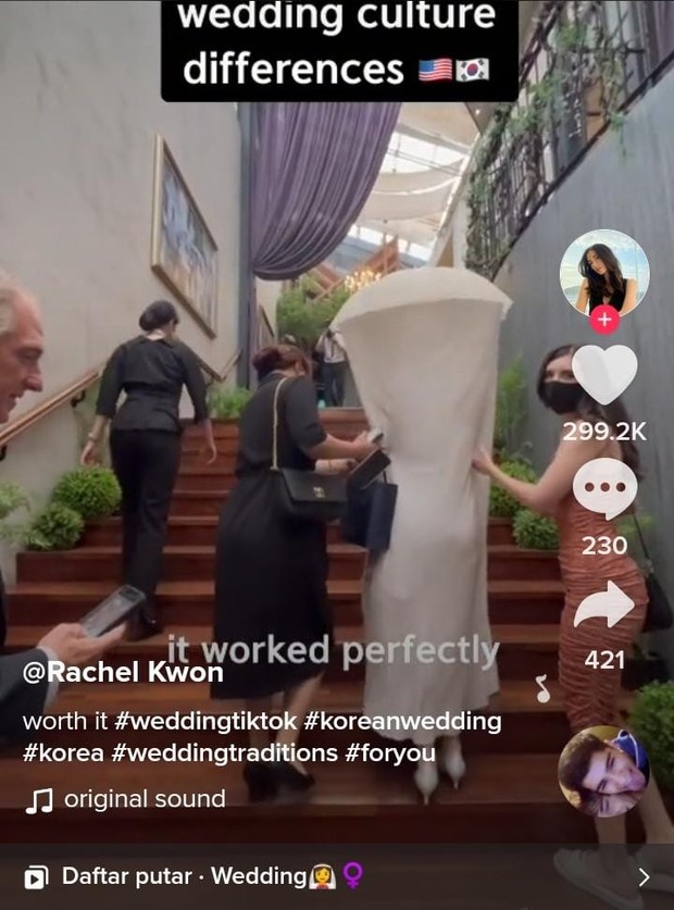 Video Pernikahan Rachel/Foto: Tik Tok/ Rachel Kwon