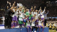 Sejumlah gelar juara diraih Ronaldo, Varane, dan Casemiro bersama-sama. Mulai dari titel LaLiga, Copa del Rey, Piala Super, Piala Dunia Antarklub, sampai Liga Champions. Foto: VI-Images via Getty Images/VI-Images
