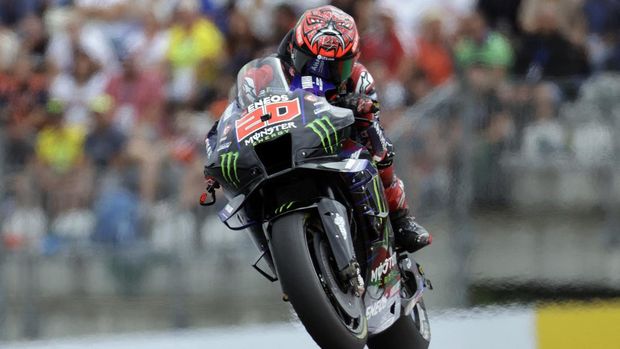 MotoGP - Austrian Grand Prix - Red Bull Ring, Spielberg, Austria - August 21, 2022 Monster Energy Yamaha MotoGP's Fabio Quartararo in action during the race REUTERS/Leonhard Foeger