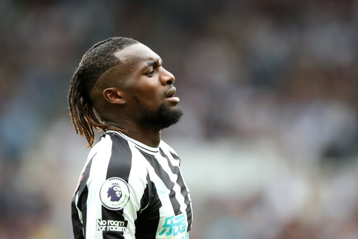 NEWCASTLE UPON TYNE, ENGLAND - AUGUST 06: Allan Saint-Maximin of Newcastle United during the Premier League match between Newcastle United and Nottingham Forest at St. James Park on August 06, 2022 in Newcastle upon Tyne, England. (Photo by Jan Kruger/Getty Images)