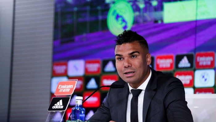 MADRID, SPAIN - AUGUST 22: Carlos Henrique Casemiro of Real Madrid during the   Casemiro Farewell at the Estadio Santiago Bernabeu on August 22, 2022 in Madrid Spain (Photo by David S. Bustamante/Soccrates/Getty Images)