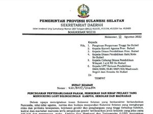 Viral Mahasiswa Unhas Non-Biner, Pemprov Sulsel Bikin Edaran Cegah LGBT