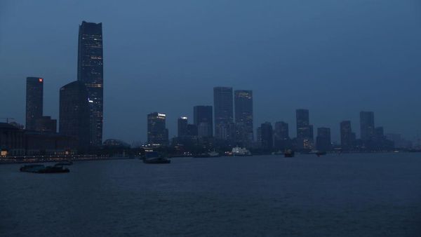 Before-After Pencakar Langit China: Dulu Gemerlap, Sekarang Gelap Gulita