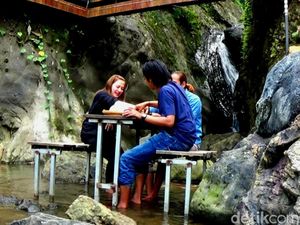 Adem! Sensasi Makan di Sungai Banjarnegara Ditemani Gemericik Air Adem! Sensasi Makan di Sungai Banjarnegara Ditemani Gemericik Air