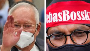 Najib Razak Ajukan Banding, Pendukung Bikin Tulisan Bebas Bossku