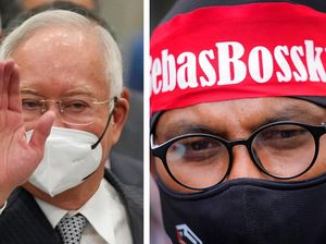 Najib Razak Ajukan Banding, Pendukung Bikin Tulisan Bebas Bossku Najib Razak Ajukan Banding, Pendukung Bikin Tulisan Bebas Bossku