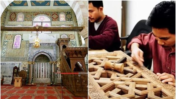 Pemahat Jepara buat miniatur mimbar masjid Al-Aqsa