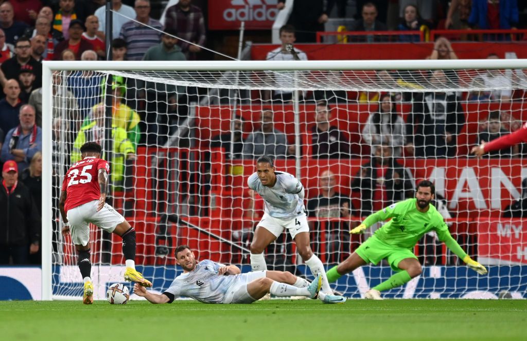 MANCHESTER, ENGLAND - AUGUST 22: Virgil van Dijk of Liverpool during the Premier League match between Manchester United and Liverpool FC at Old Trafford on August 22, 2022 in Manchester, United Kingdom. (Photo by Simon Stacpoole/Offside/Offside via Getty Images)
