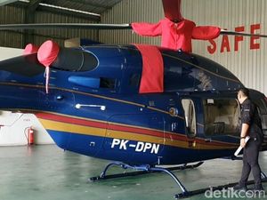 Penampakan Helikopter Surya Darmadi yang Disita Kejagung di Riau Penampakan Helikopter Surya Darmadi yang Disita Kejagung di Riau
