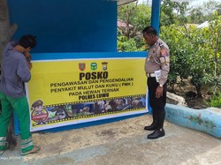 Polisi di Luwu Lakukan Penyekatan Lalu Lintas Hewan Ternak Cegah PMK