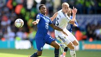 Raheem Sterling catatkan rasio buruk soal duel memenangi bola. Persentase suksesnya hanya 29 persen alias sembilan kali menang dari 31 kali duel! (Getty Images)