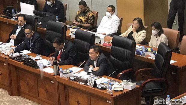 Rapat Komisi III DPR dengan Kapolri, Rabu (24/8/2022). (Firda Cynthia Anggrainy/detikcom).