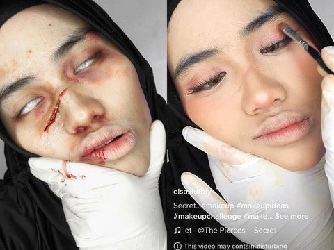 Transformasi makeup viral di media sosial 3 43